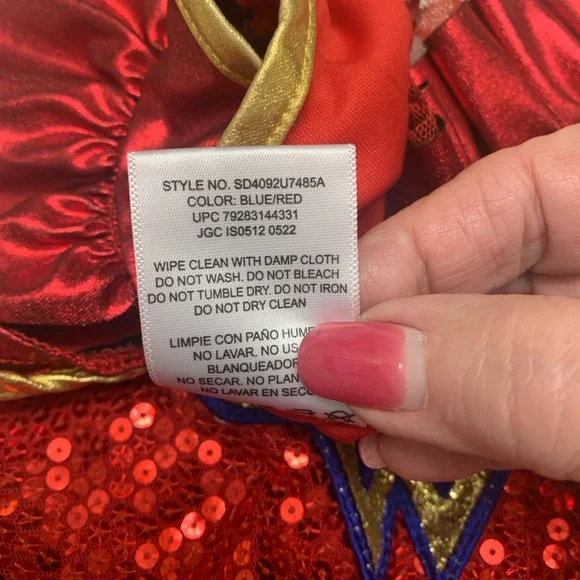 Wonder Woman Superhero Kids Halloween Costume - Red and Blue - Picture 7 of 8